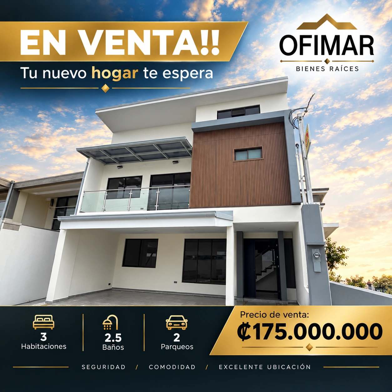 Casa en Tres Ríos en Venta, en condominio, Totalmente Nueva SVC-78 — imagen 1