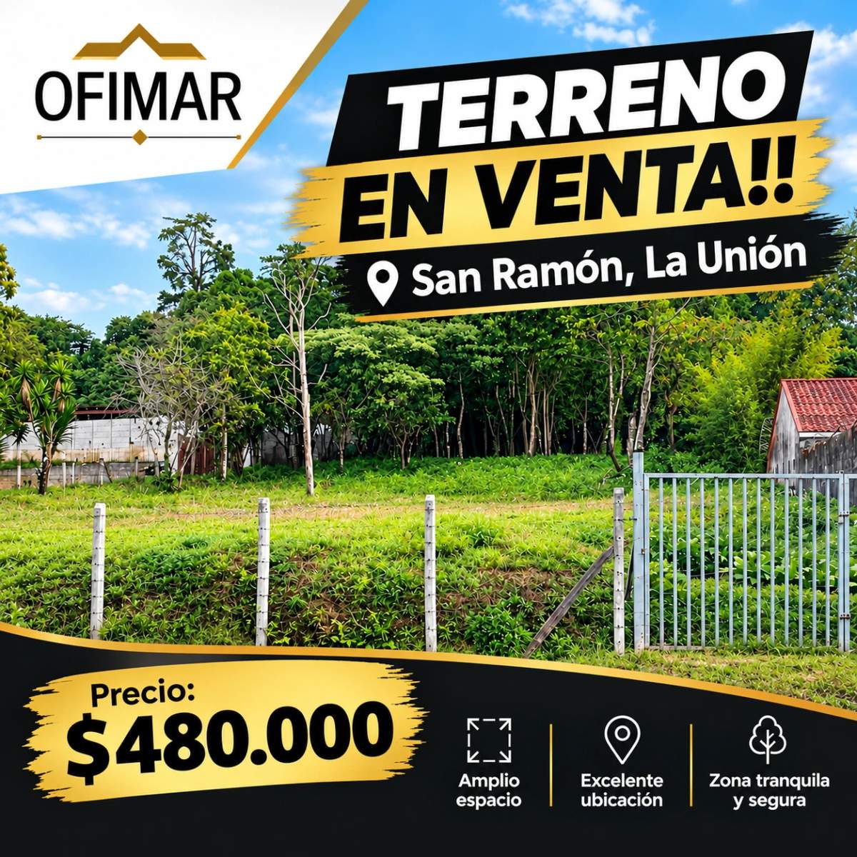 Terreno en San Ramón de La Unión en venta, listo para desarrollar tu proyecto!! SVL-24
